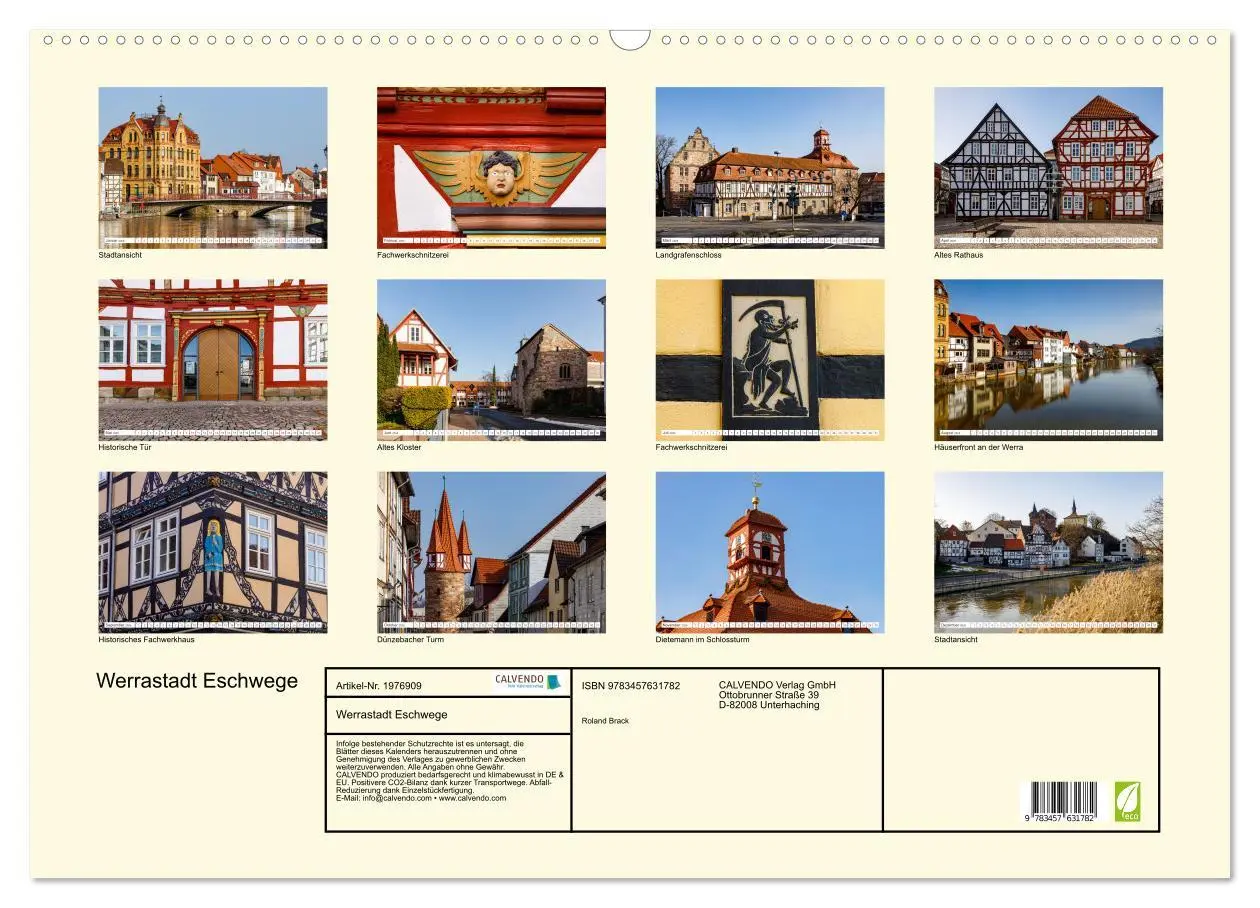 Bild: 9783457631782 | Werrastadt Eschwege (Wandkalender 2026 DIN A2 quer), CALVENDO...