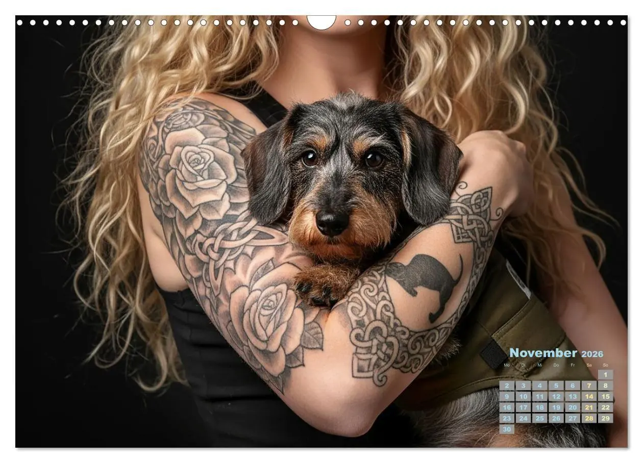 Bild: 9783516721782 | Starke Mädels - Rauhaardackel (Wandkalender 2026 DIN A3 quer),...