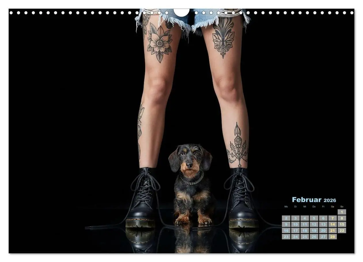 Bild: 9783516721782 | Starke Mädels - Rauhaardackel (Wandkalender 2026 DIN A3 quer),...