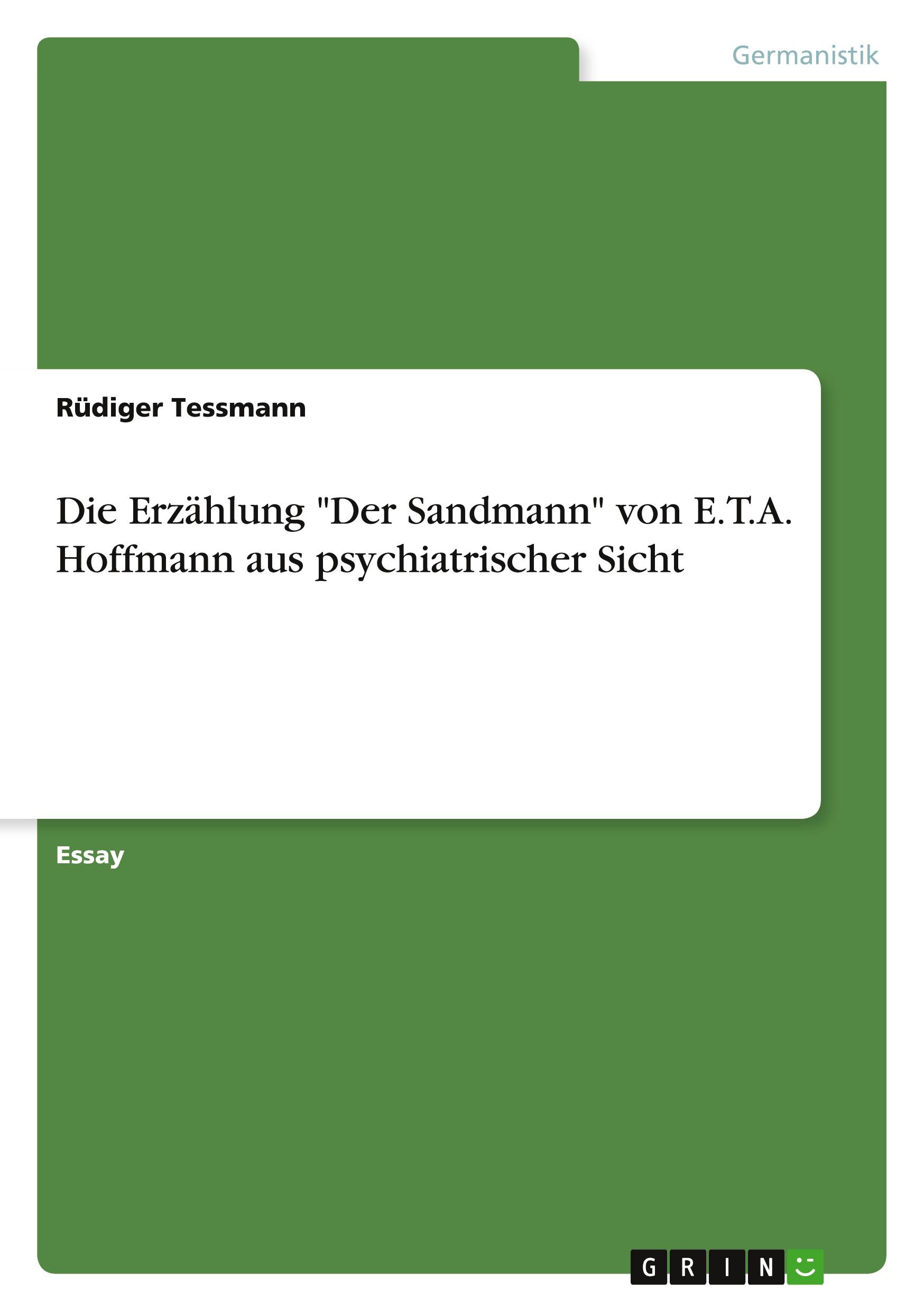 Cover: 9783668671782 | Die Erzählung "Der Sandmann" von E.T.A. Hoffmann aus...