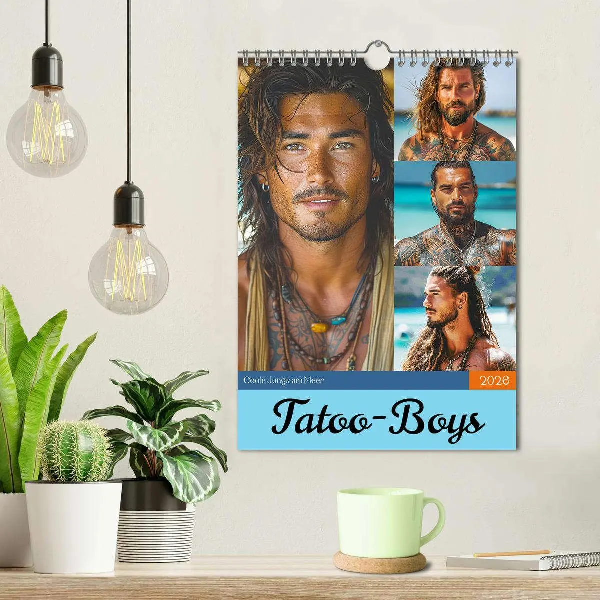 Bild: 9783516261882 | Tattoo-Boys. Coole Jungs am Meer (Wandkalender 2026 DIN A4 hoch),...
