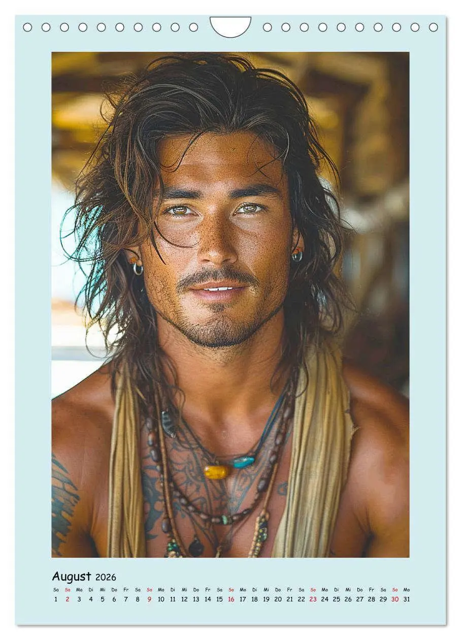 Bild: 9783516261882 | Tattoo-Boys. Coole Jungs am Meer (Wandkalender 2026 DIN A4 hoch),...