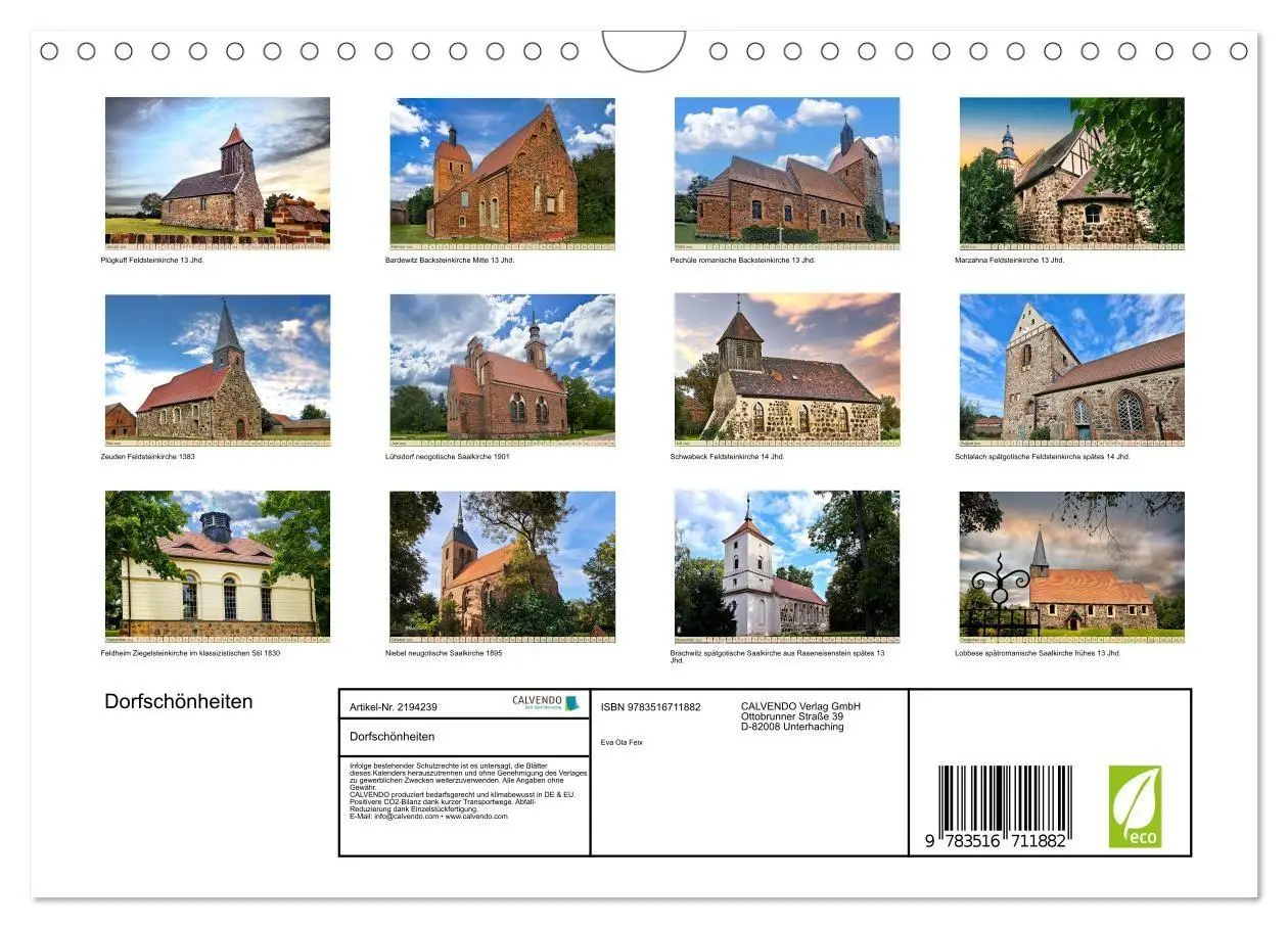 Bild: 9783516711882 | Dorfschönheiten (Wandkalender 2026 DIN A4 quer), CALVENDO...