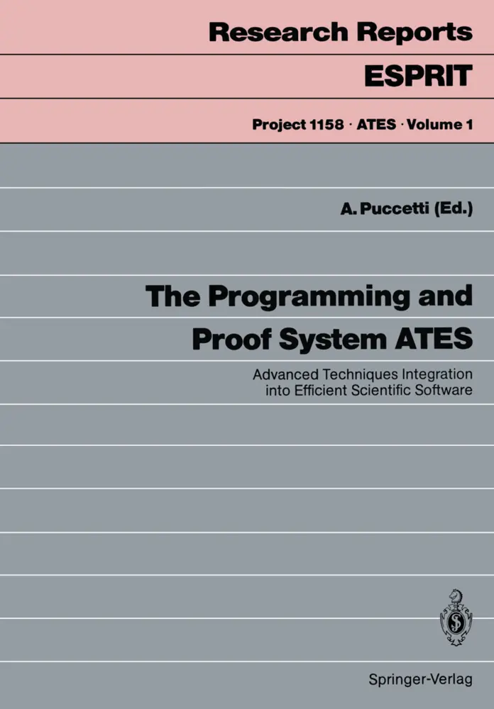 Cover: 9783540541882 | The Programming and Proof System ATES | Armand Puccetti | Taschenbuch