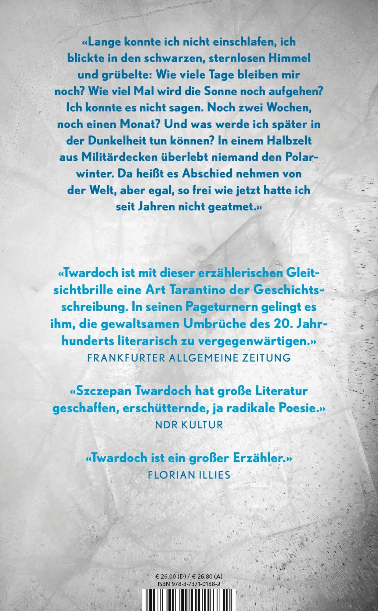 Rückseite: 9783737101882 | Kälte | Roman Nominiert für den Preis der Leipziger Buchmesse 2025