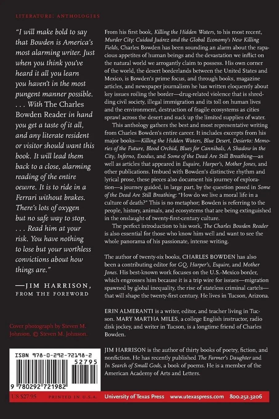 Rückseite: 9780292721982 | The Charles Bowden Reader | Charles Bowden | Taschenbuch | Englisch