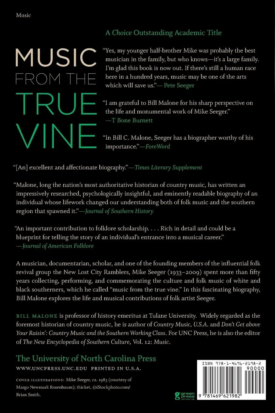 Rückseite: 9781469621982 | Music from the True Vine | Mike Seeger's Life and Musical Journey
