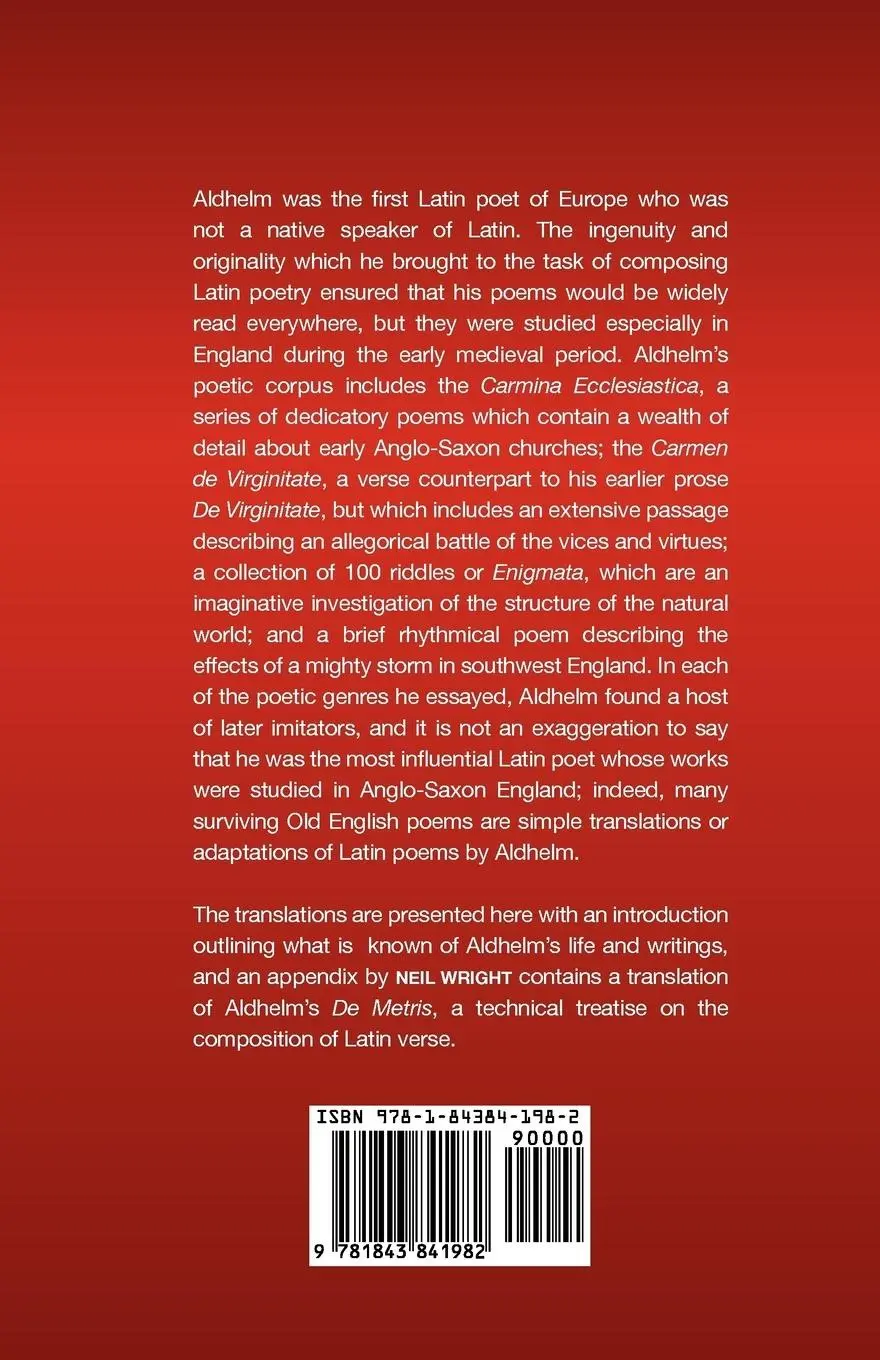 Rückseite: 9781843841982 | Aldhelm | The Poetic Works | Michael Lapidge | Taschenbuch | Englisch