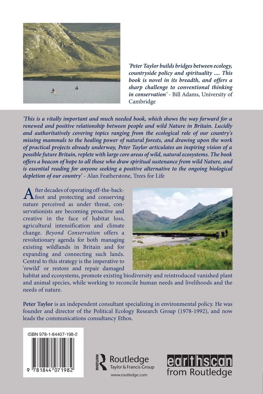 Rückseite: 9781844071982 | Beyond Conservation | A Wildland Strategy | Peter Taylor | Taschenbuch