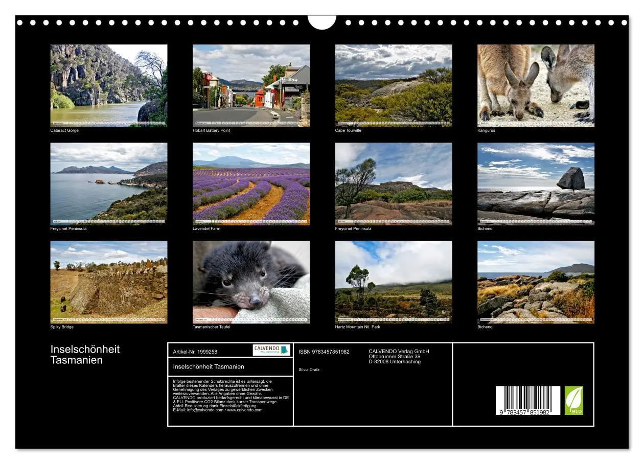Bild: 9783457851982 | Inselschönheit Tasmanien (Wandkalender 2026 DIN A3 quer), CALVENDO...