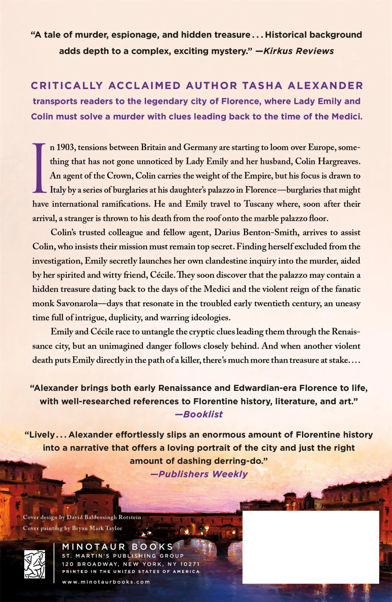 Rückseite: 9781250622082 | Dark Heart of Florence | Tasha Alexander | Taschenbuch | Englisch