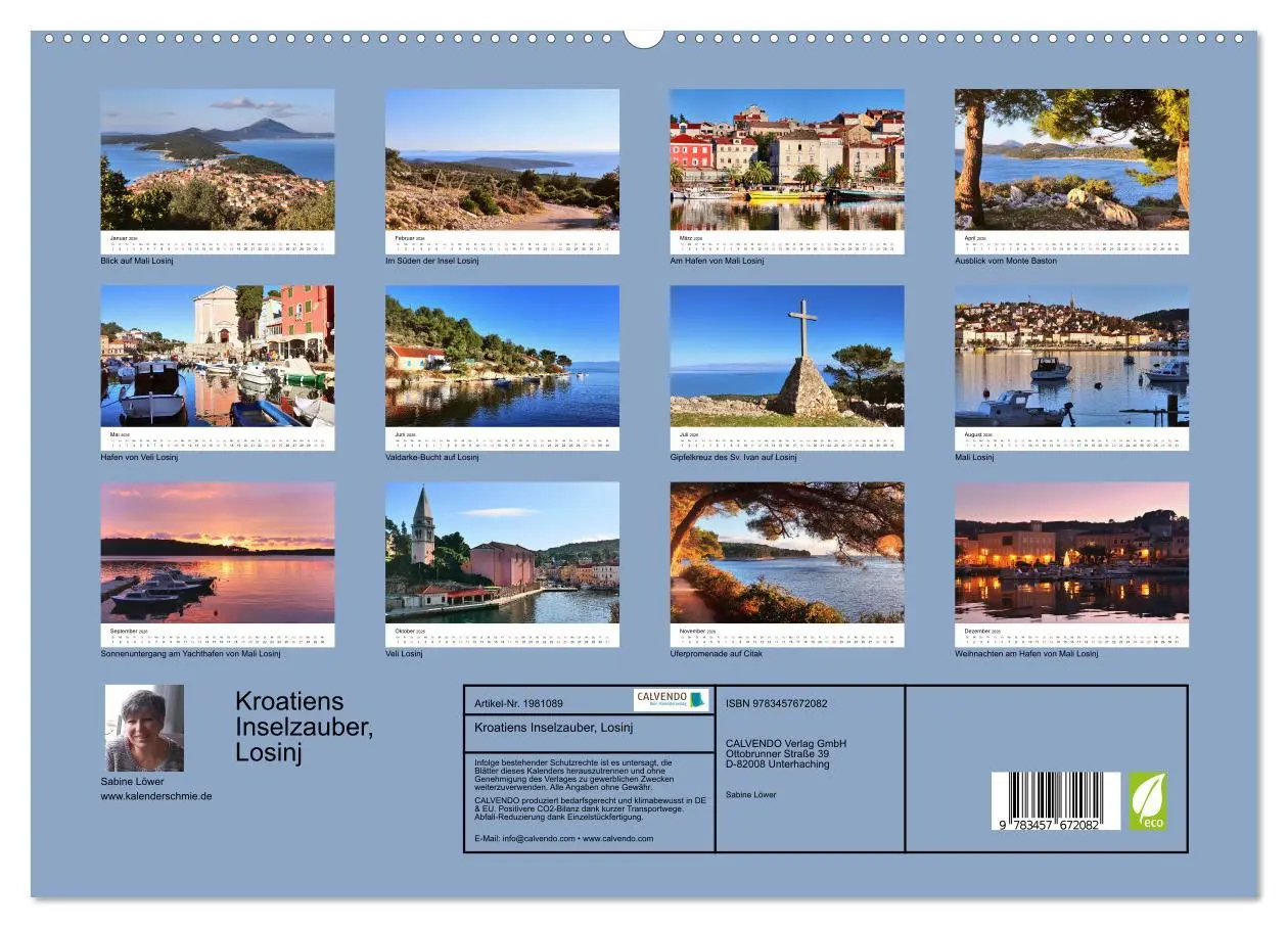 Bild: 9783457672082 | Kroatiens Inselzauber, Losinj (hochwertiger Premium Wandkalender...