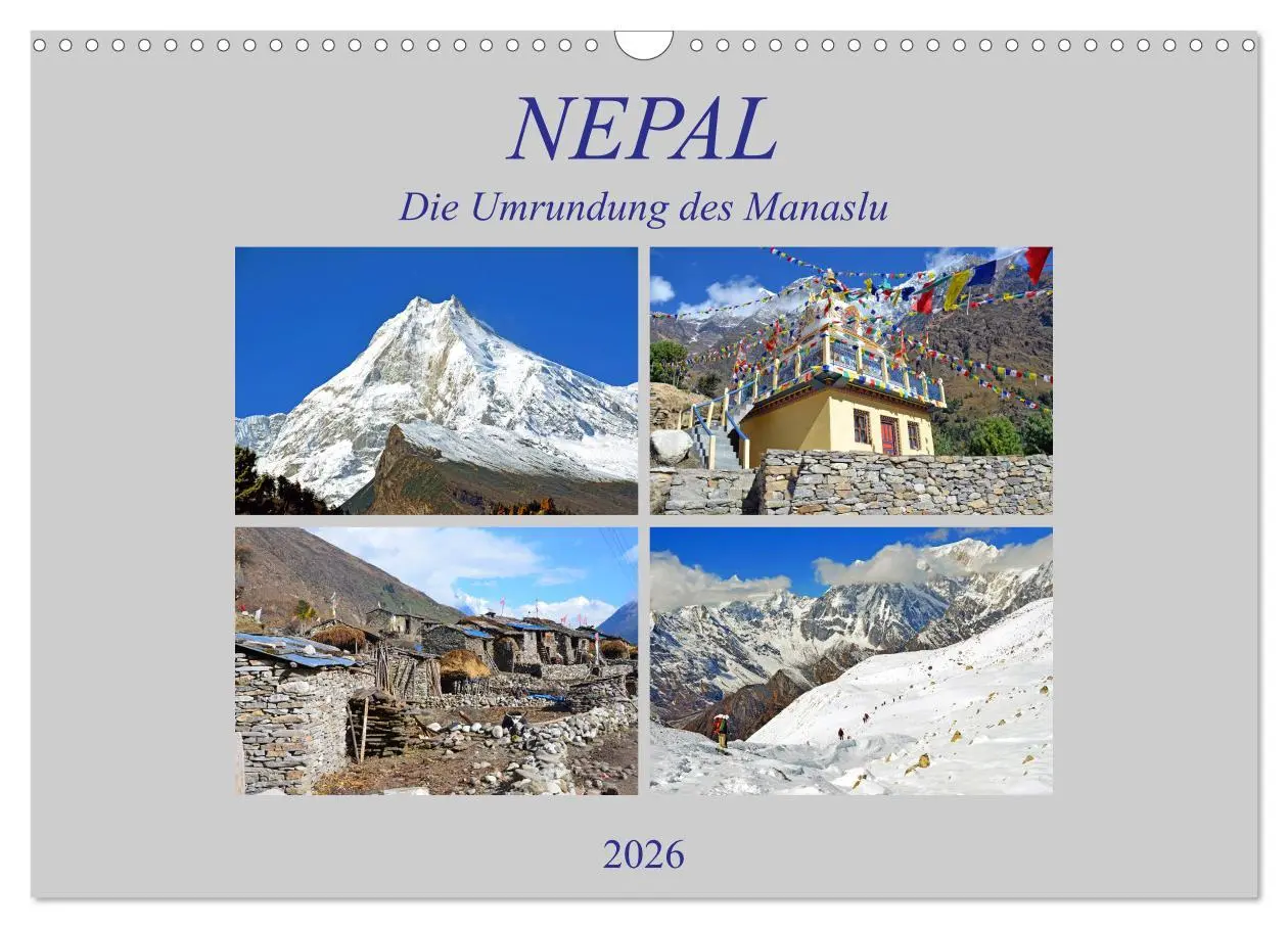 Cover: 9783457812082 | NEPAL, die Umrundung des Manaslu (Wandkalender 2026 DIN A3 quer),...