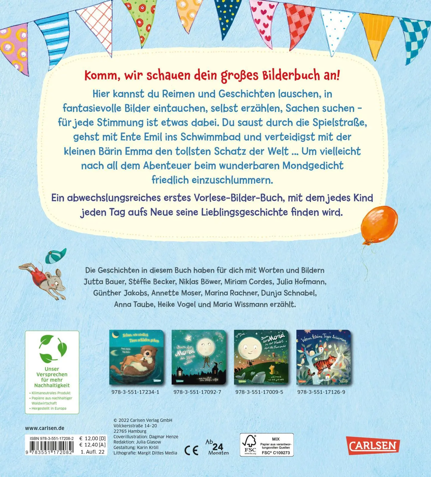 Rückseite: 9783551172082 | Mein erstes Vorlese-Bilder-Buch: Tiere, Kinder, Fahrzeuge und noch...