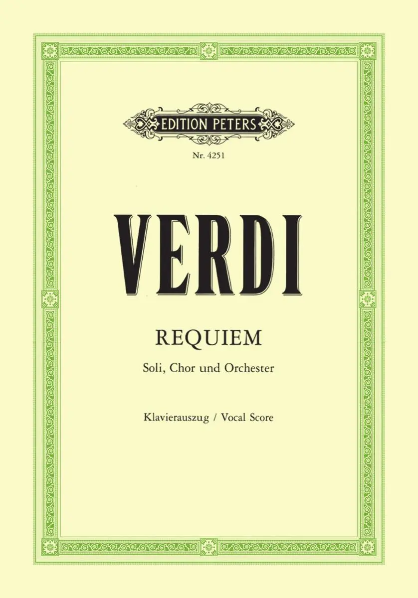 Cover: 9790014022082 | Missa da Requiem | Giuseppe Verdi | Broschüre | Edition Peters | 2001