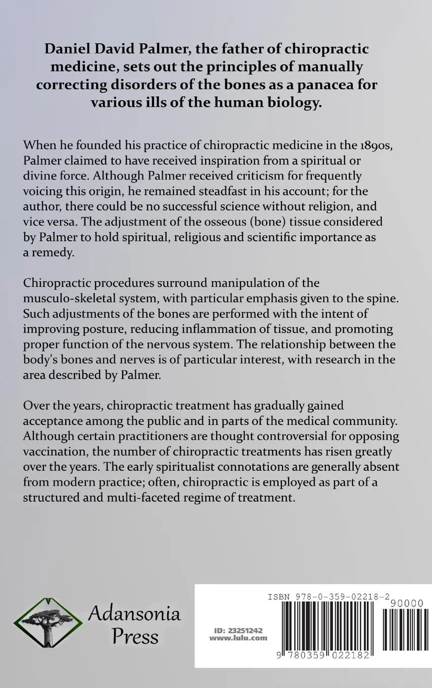 Rückseite: 9780359022182 | The Chiropractor | D. D. Palmer | Buch | Englisch | 2018 | Lulu.com