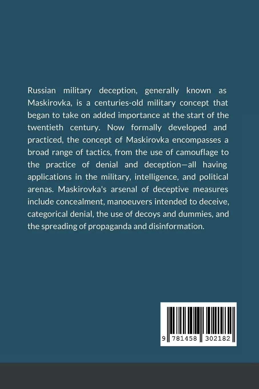 Rückseite: 9781458302182 | MASKIROVKA | A Russian Form of Ninjutsu | James Loriega | Taschenbuch