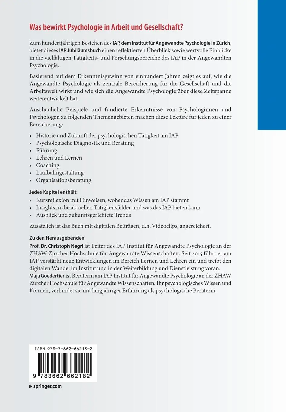 Rückseite: 9783662662182 | Was bewirkt Psychologie in Arbeit und Gesellschaft? | Taschenbuch