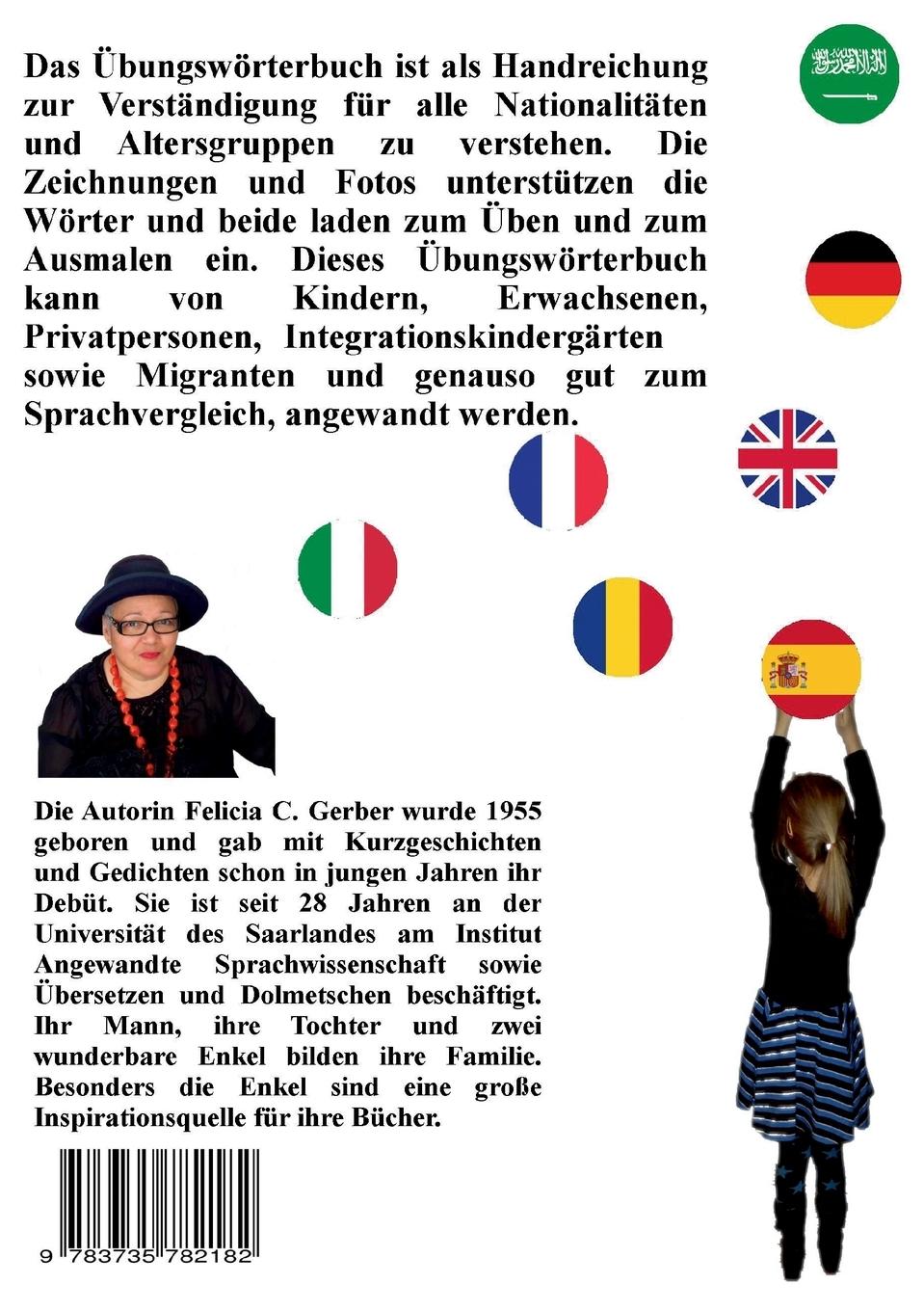 Rückseite: 9783735782182 | Übungswörterbuch in 7 Sprachen | Felicia C. Gerber | Taschenbuch