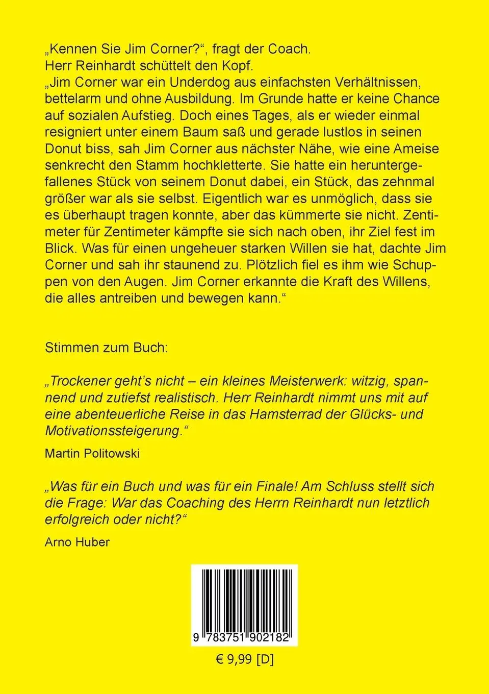 Rückseite: 9783751902182 | Warum Herr Reinhardt seinen Charisma-Coach erschoss | Tintera (u. a.)