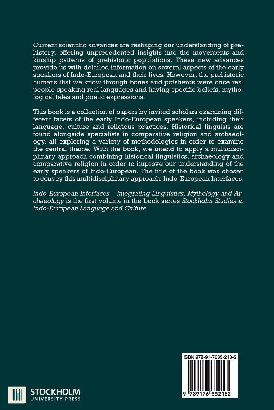 Rückseite: 9789176352182 | Indo-European Interfaces | Jenny Larsson (u. a.) | Taschenbuch | 2024