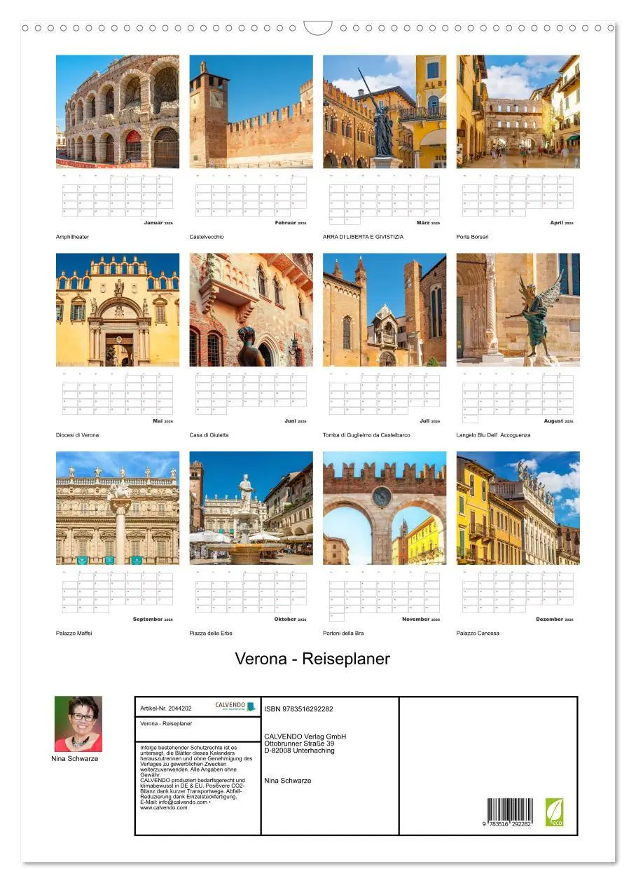 Bild: 9783516292282 | Verona - Reiseplaner (Wandkalender 2026 DIN A2 hoch), CALVENDO...