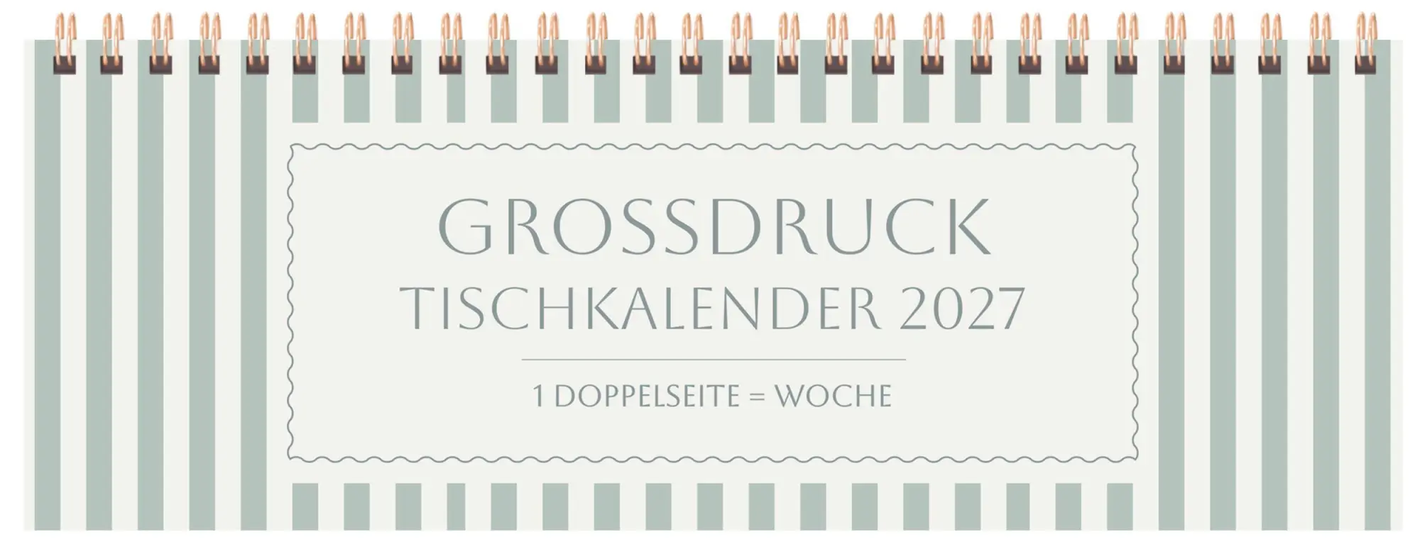 Cover: 9783819302282 | Tischquerkalender Großdruck Streifen 2027 | Korsch Verlag | Kalender