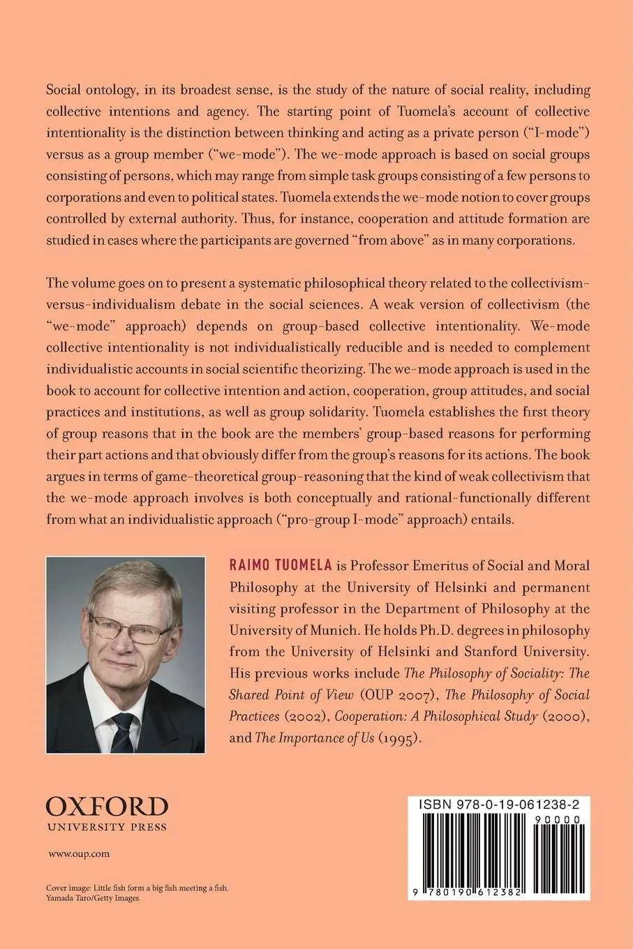 Rückseite: 9780190612382 | Social Ontology | Collective Intentionality and Group Agents | Tuomela