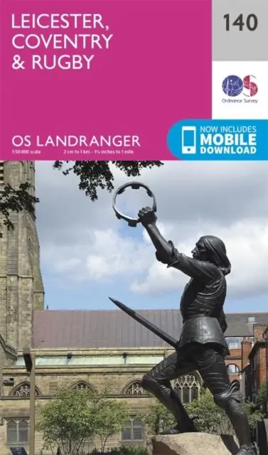Cover: 9780319262382 | Leicester, Coventry &amp; Rugby | Ordnance Survey | (Land-)Karte | 2016
