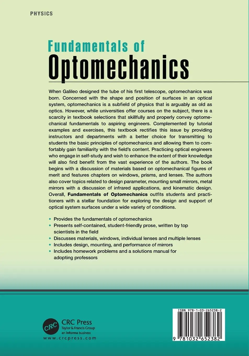 Rückseite: 9781032652382 | Fundamentals of Optomechanics | Daniel Vukobratovich (u. a.) | Buch