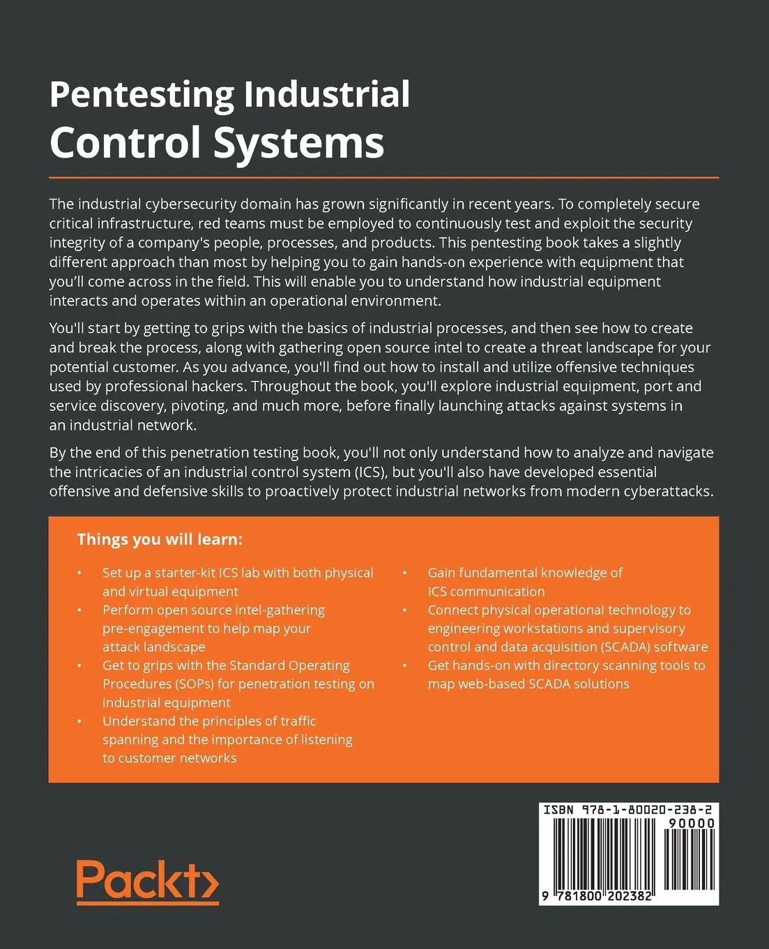 Rückseite: 9781800202382 | Pentesting Industrial Control Systems | Paul Smith | Taschenbuch