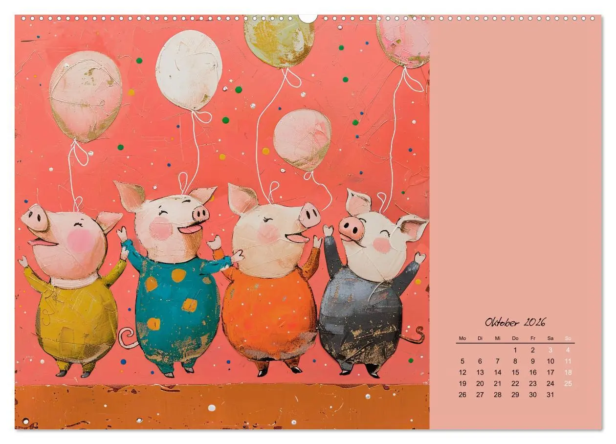 Bild: 9783457402382 | Wenn Tiere feiern (Wandkalender 2026 DIN A2 quer), CALVENDO...