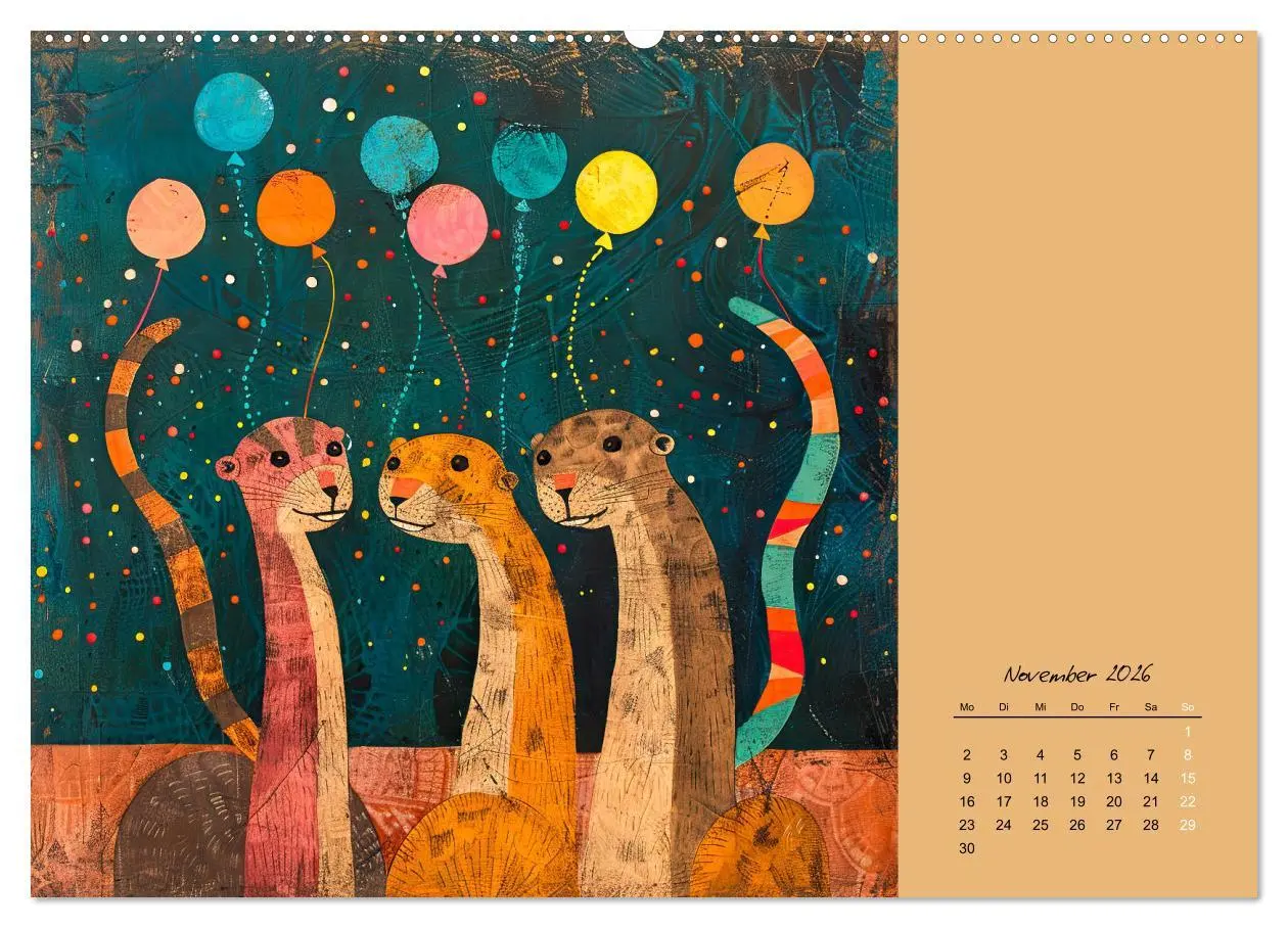 Bild: 9783457402382 | Wenn Tiere feiern (Wandkalender 2026 DIN A2 quer), CALVENDO...