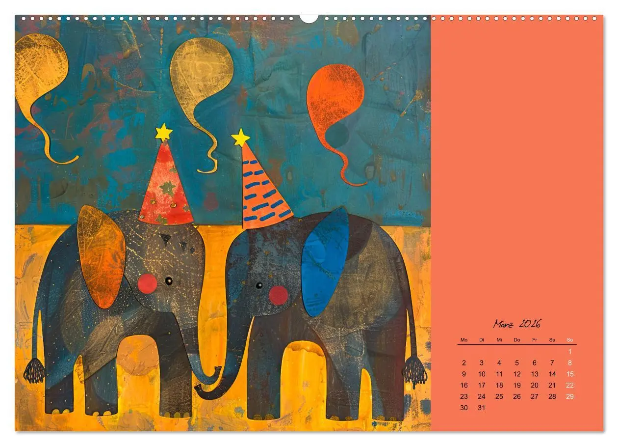 Bild: 9783457402382 | Wenn Tiere feiern (Wandkalender 2026 DIN A2 quer), CALVENDO...