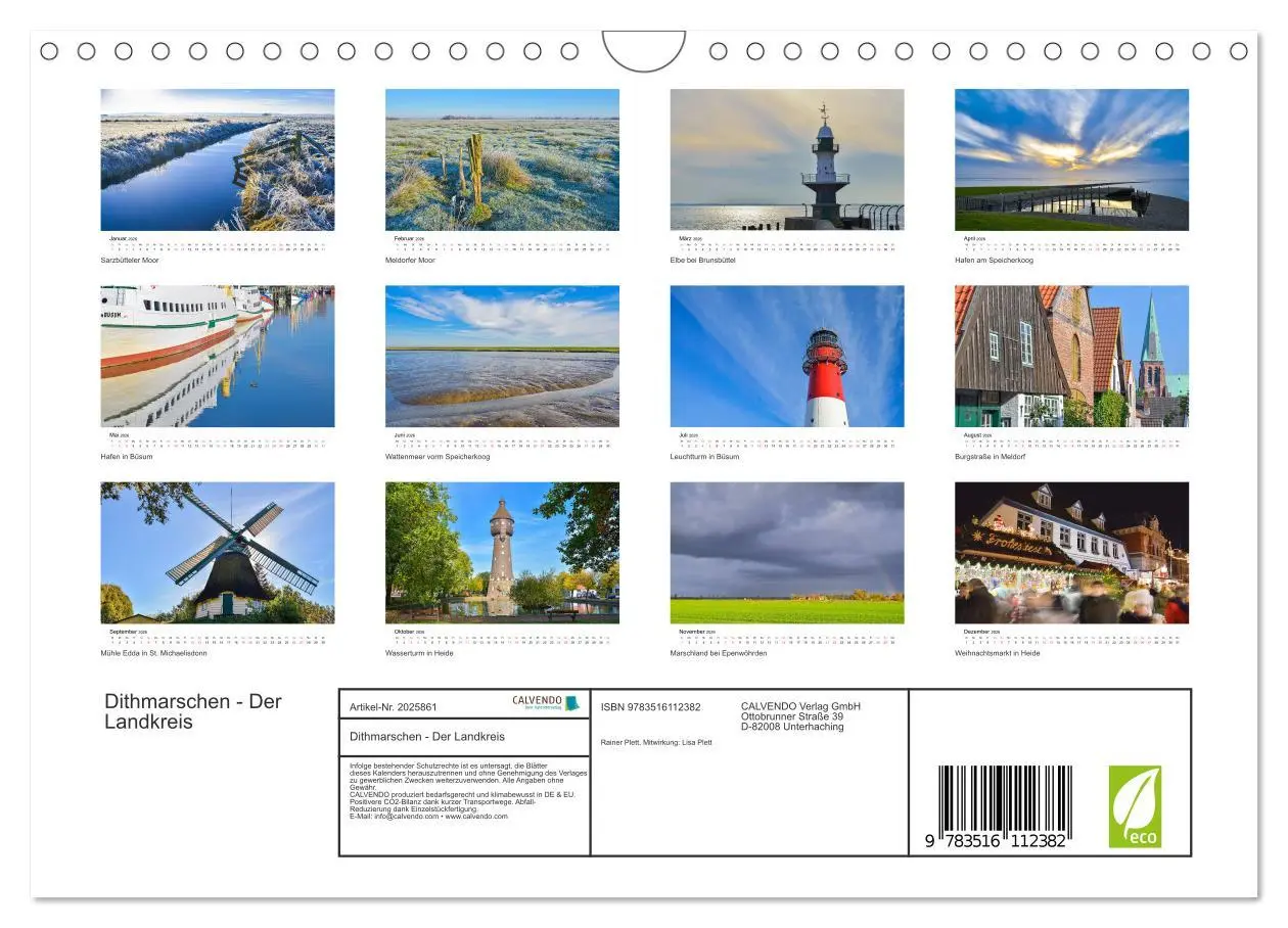 Bild: 9783516112382 | Dithmarschen - Der Landkreis (Wandkalender 2026 DIN A4 quer),...