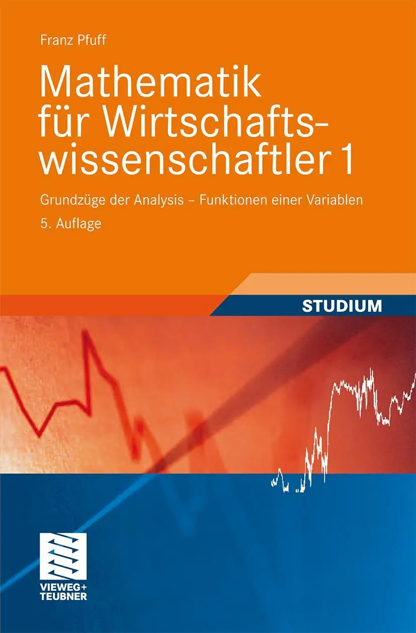 Cover: 9783528472382 | Mathematik für Wirtschaftswissenschaftler 1 | Franz Pfuff | Buch | x