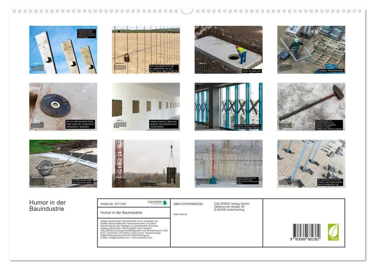 Bild: 9783569682382 | Humor in der Bauindustrie (hochwertiger Premium Wandkalender 2027...