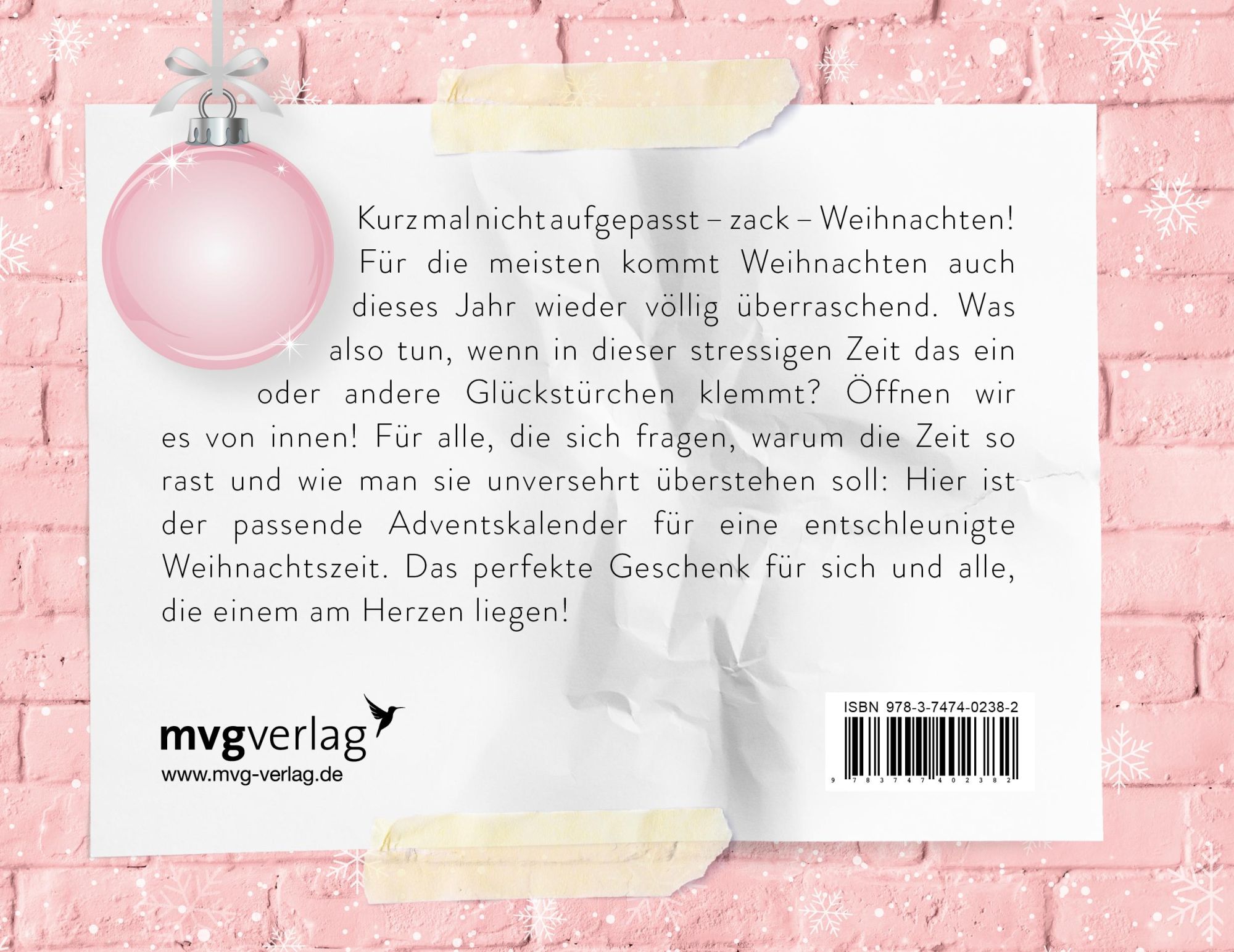 Rückseite: 9783747402382 | Der geile Scheiß vom Glücklichsein - Adventskalender | Andrea Weidlich