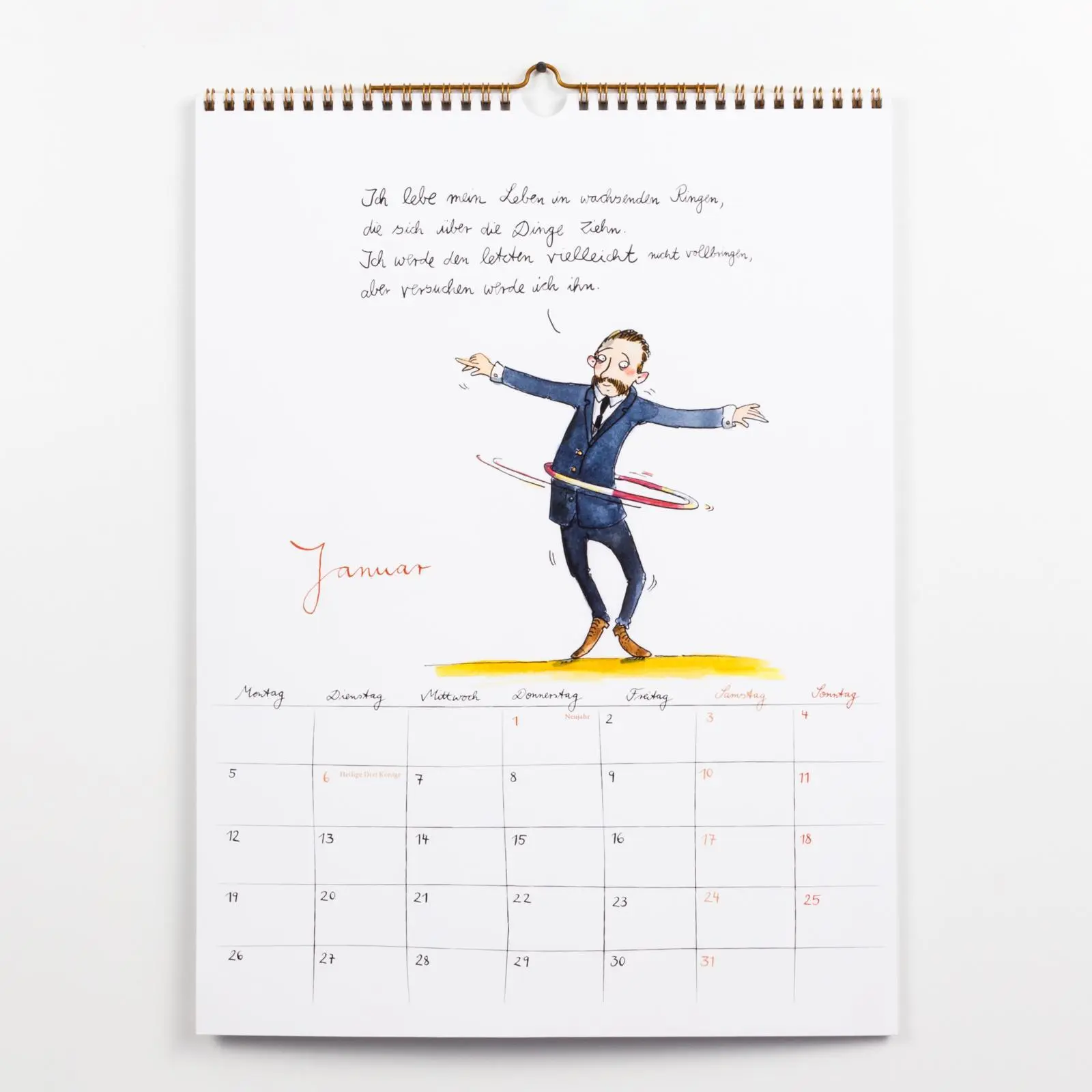 Bild: 9783830322382 | Rilke-Kalender 2026 - Wandkalender | Rainer Maria Rilke | Kalender
