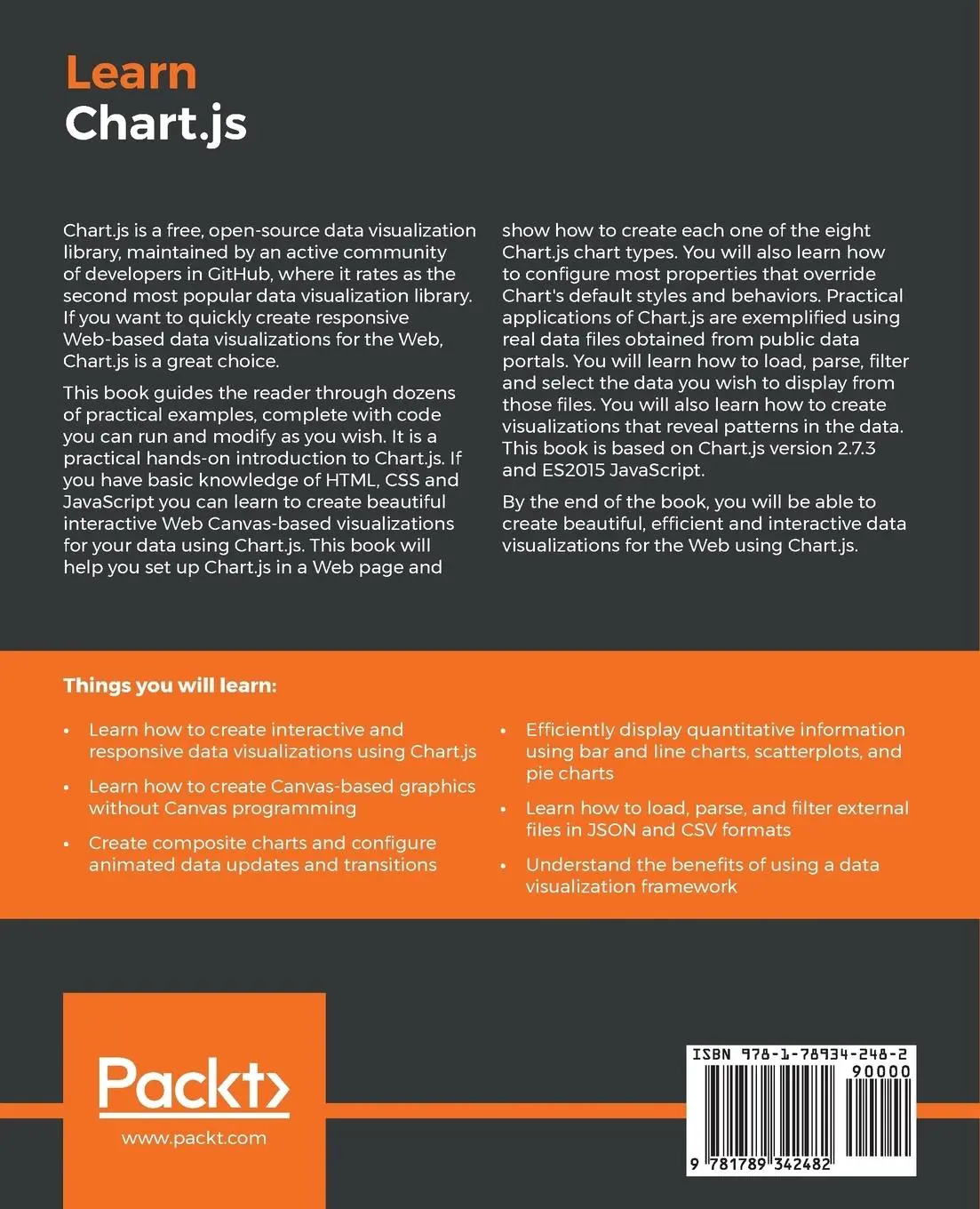 Rückseite: 9781789342482 | Learn Chart.js | Helder Da Rocha | Taschenbuch | Englisch | 2019