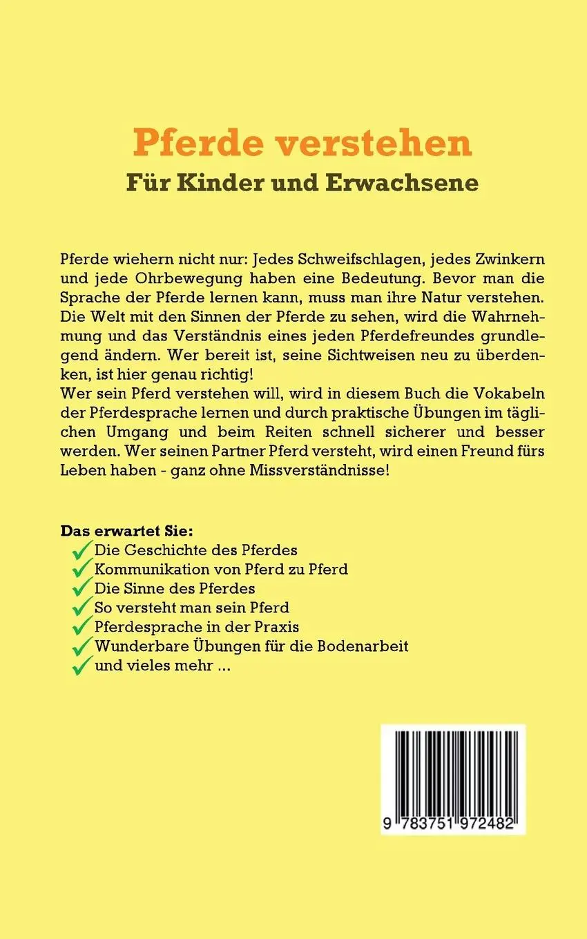 Rückseite: 9783751972482 | Pferde verstehen für Kinder und Erwachsene: Praktisches...