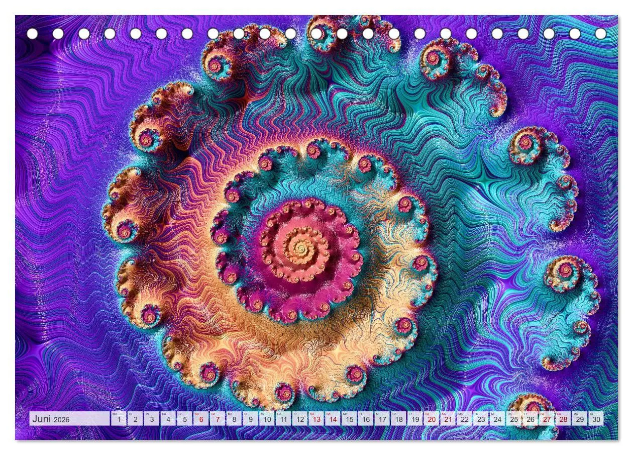 Bild: 9783457482582 | Fraktale Visionen (Tischkalender 2026 DIN A5 quer), CALVENDO...