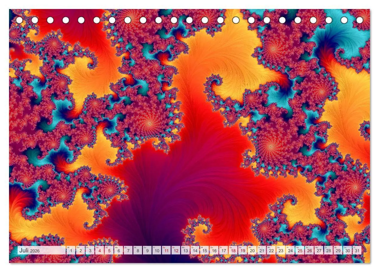 Bild: 9783457482582 | Fraktale Visionen (Tischkalender 2026 DIN A5 quer), CALVENDO...