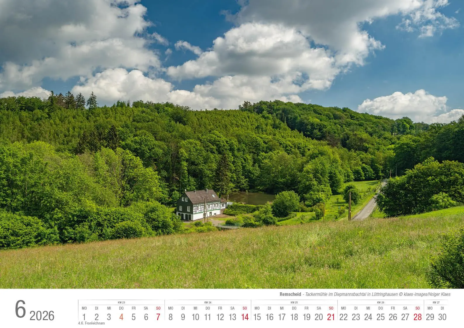 Bild: 9783965352582 | Remscheid 2026 Bildkalender A3 Spiralbindung | Holger Klaes | Kalender