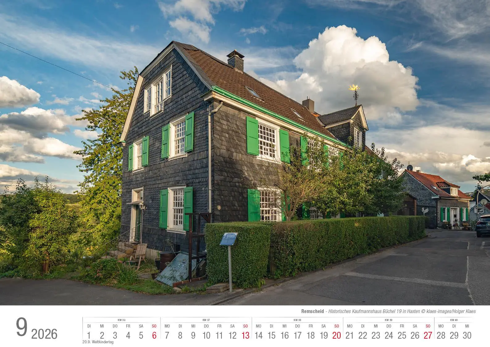 Bild: 9783965352582 | Remscheid 2026 Bildkalender A3 Spiralbindung | Holger Klaes | Kalender