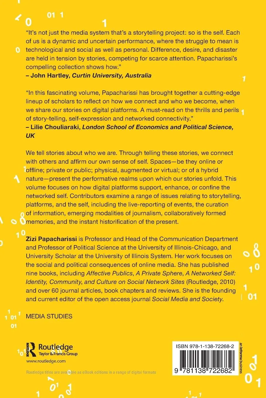 Rückseite: 9781138722682 | A Networked Self and Platforms, Stories, Connections | Papacharissi