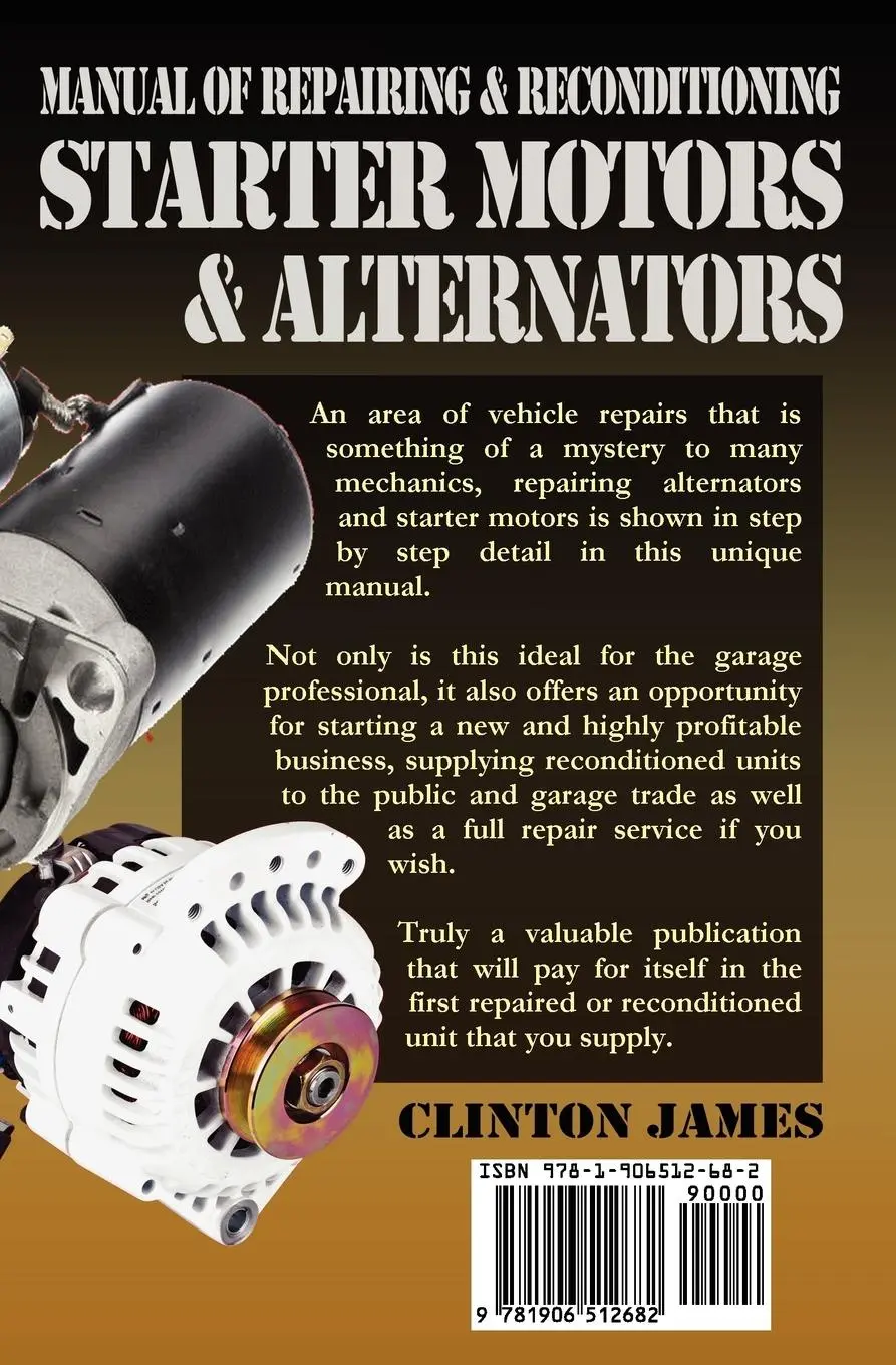 Rückseite: 9781906512682 | Manual of Repairing &amp; Reconditioning Starter Motors and Alternators