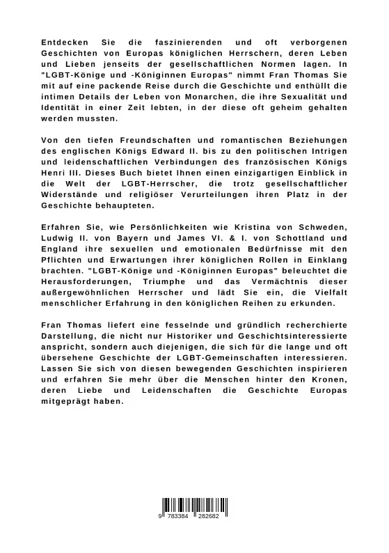 Bild: 9783384282682 | LGBT-Könige und -Königinnen Europas | Fran Thomas | Taschenbuch | 2024