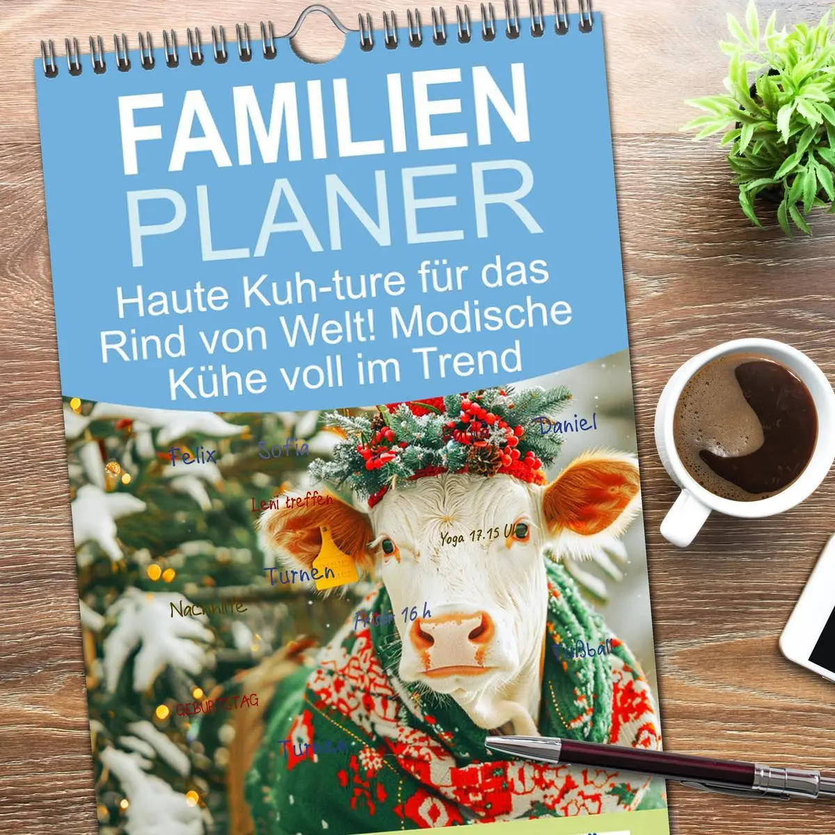 Bild: 9783516492682 | Familienplaner 2026 - Haute Kuh-ture für das Rind von Welt!...