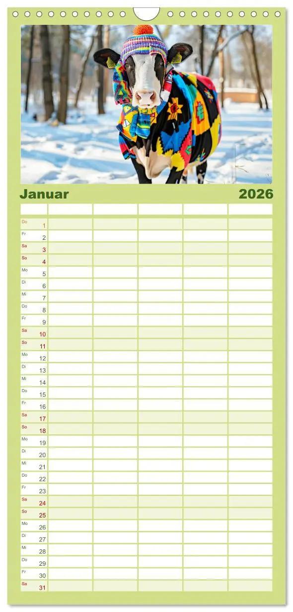 Bild: 9783516492682 | Familienplaner 2026 - Haute Kuh-ture für das Rind von Welt!...